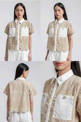 Beige Embroidered Seda