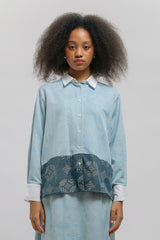 Binar Kawung Biru Muda