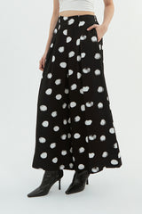Black Polka Plume