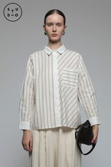 Brown Striped Portico