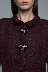 Burgundy Tweed Marena A
