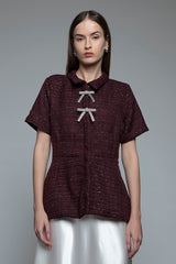 Burgundy Tweed Marena B