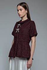 Burgundy Tweed Marena B