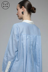 Light Blue Striped Portico