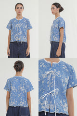 Blue Embroidered Dipa