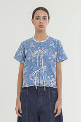 Blue Embroidered Dipa