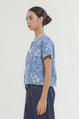 Blue Embroidered Dipa