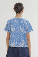 Blue Embroidered Dipa