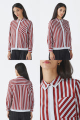 Maroon Striped Giada