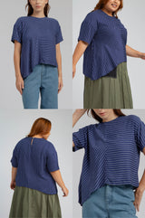 Navy Blue Striped Balint