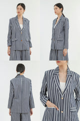 Navy Striped Nonnette