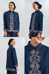 Navy Embroidery Shazi