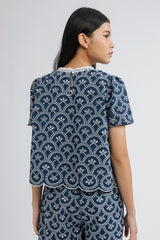 Indigo Scalloped Trani A - Defect Sale