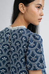 Indigo Scalloped Trani A - Defect Sale