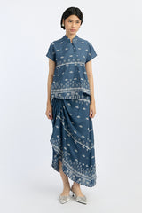 Kama Bordir Biru Laut