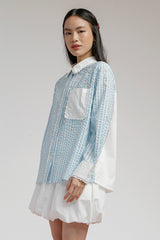 Light Blue Striped Amandine - Defect Sale