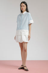 Light Blue Striped Bineta - Defect Sale