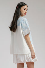Light Blue Striped Bineta - Defect Sale