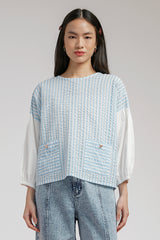 Light Blue Striped Potts - Defect Sale