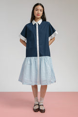 Light Blue Striped Trevino - Defect Sale