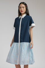 Light Blue Striped Trevino - Defect Sale