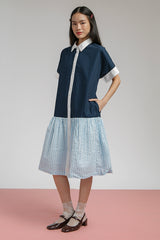 Light Blue Striped Trevino - Defect Sale