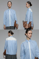 Light Blue Striped Porta