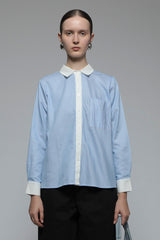 Light Blue Striped Portico