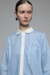 Light Blue Striped Portico