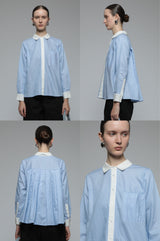 Light Blue Striped Portico