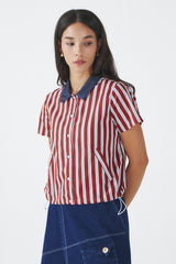 Maroon Striped Sali