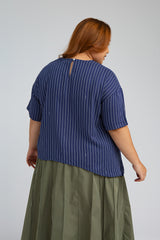 Navy Blue Striped Balint