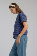 Navy Blue Striped Balint