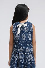 Navy Embroidered Taylen