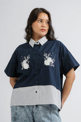 Navy Striped Forli - Defect Sale