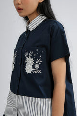 Navy Striped Forli - Defect Sale