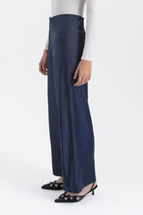Navy Satin Pama