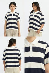 Navy Striped Porlan