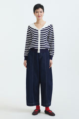Navy Striped Tusha