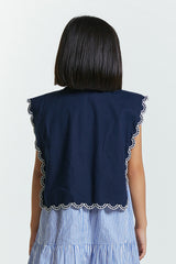 Navy Embroidery Hiba