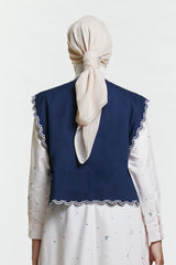 Navy Embroidery Sabya