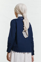 Navy Embroidery Zeran