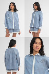 Navy Striped Ocean Maurea