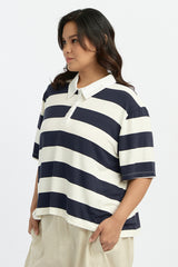 Navy Striped Porlan