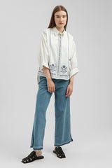 Off-white Embroidered Socia - Defect Sale