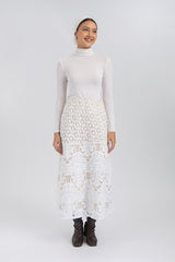 Off-white Embroidered Benna