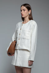 Off-white Tweed Lumiere