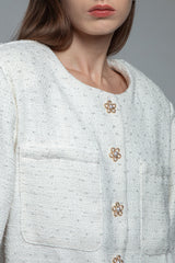 Off-white Tweed Lumiere