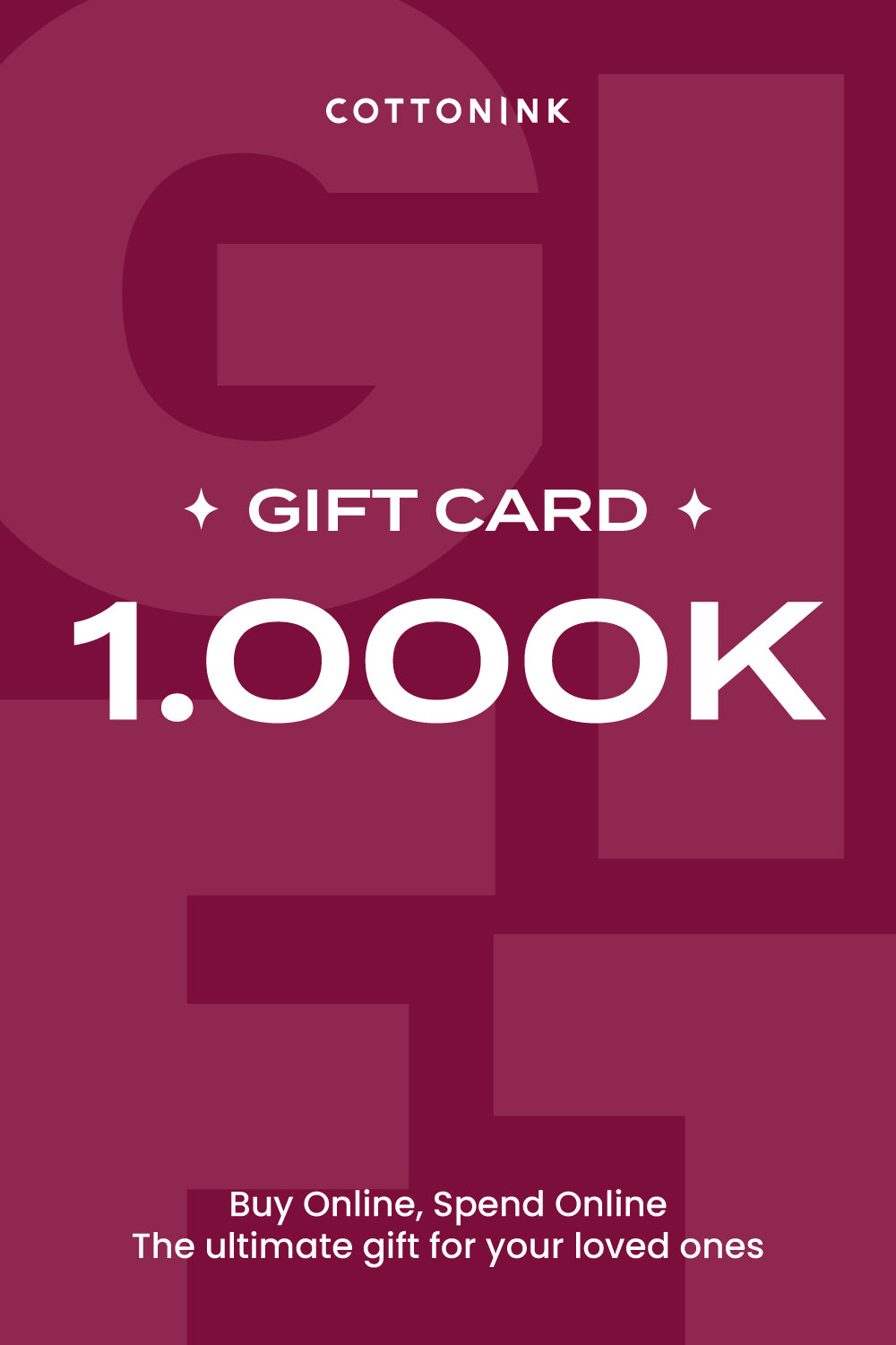 COTTONINK Gift Card 1OOOK