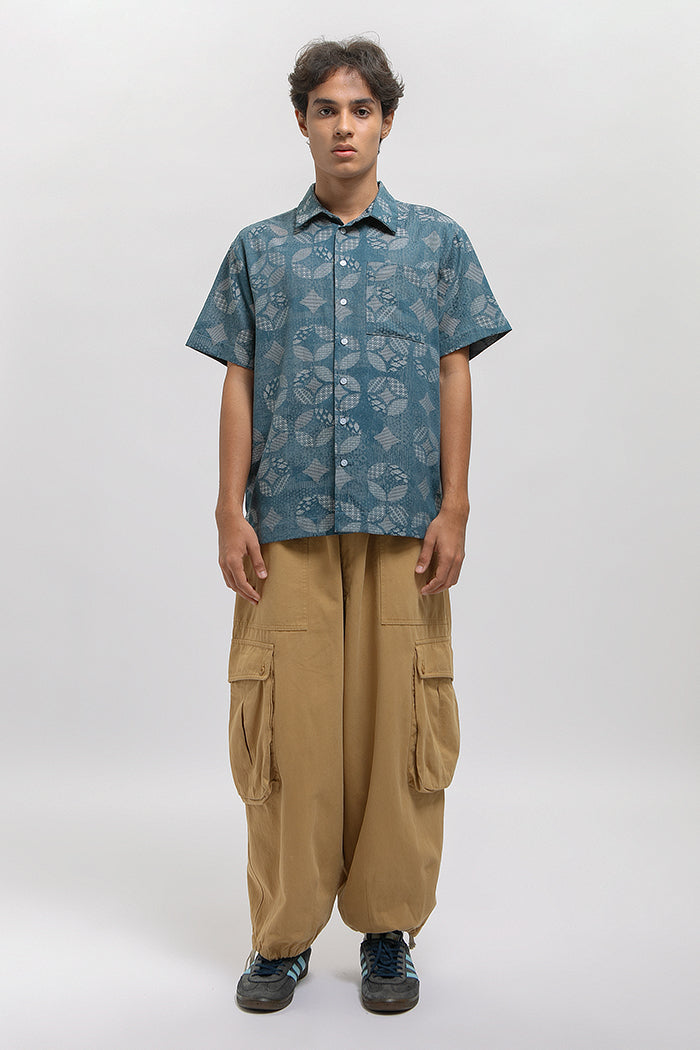 Aksara Kawung Biru Laut